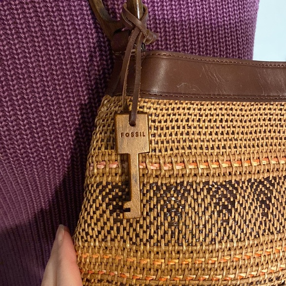Fossil woven straw retro purse - Picture 4 of 10